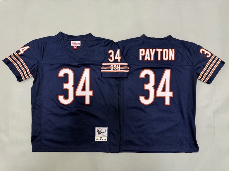 Youth Chicago Bears #34 Payton Blue Throwback Limited Nike NFL Jersey 01